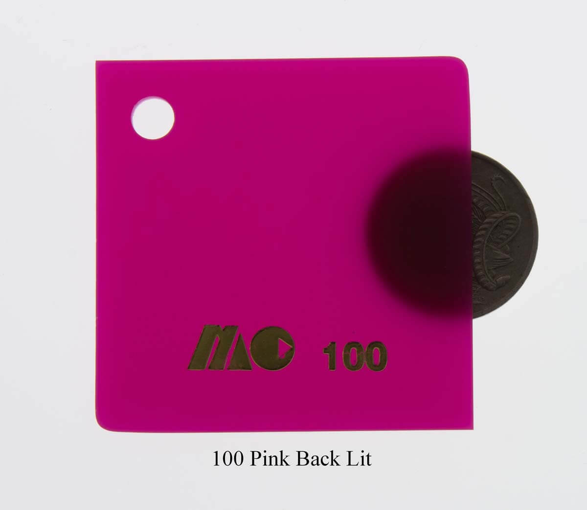 100 Pink Back Lit