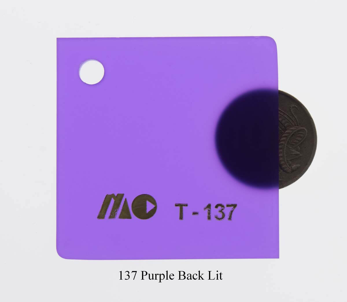 137 Purple Back Lit