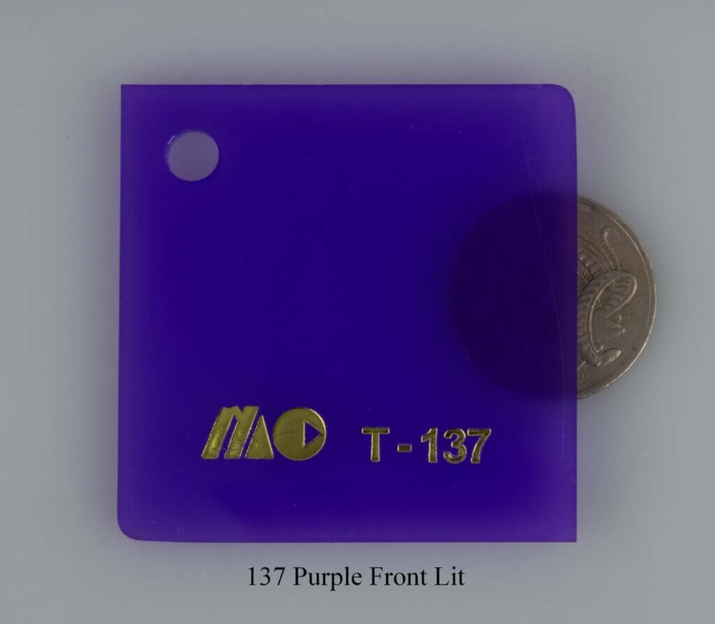 137 Purple Front Lit