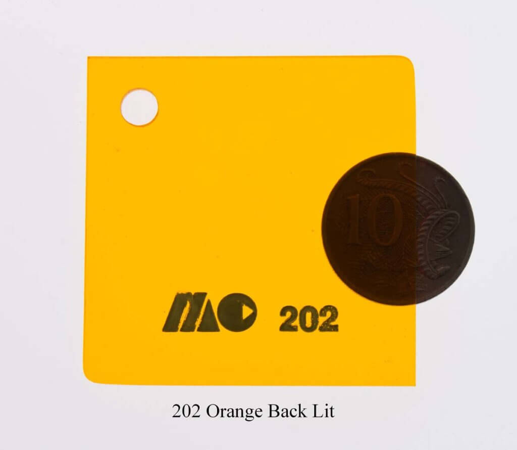 202 Orange Back Lit