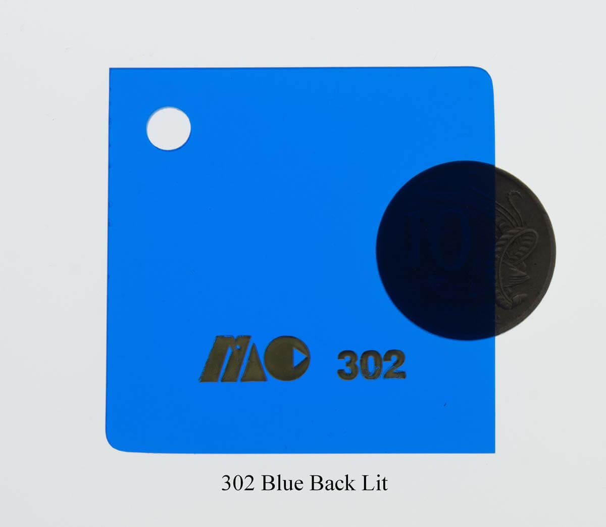 302 Blue Back Lit