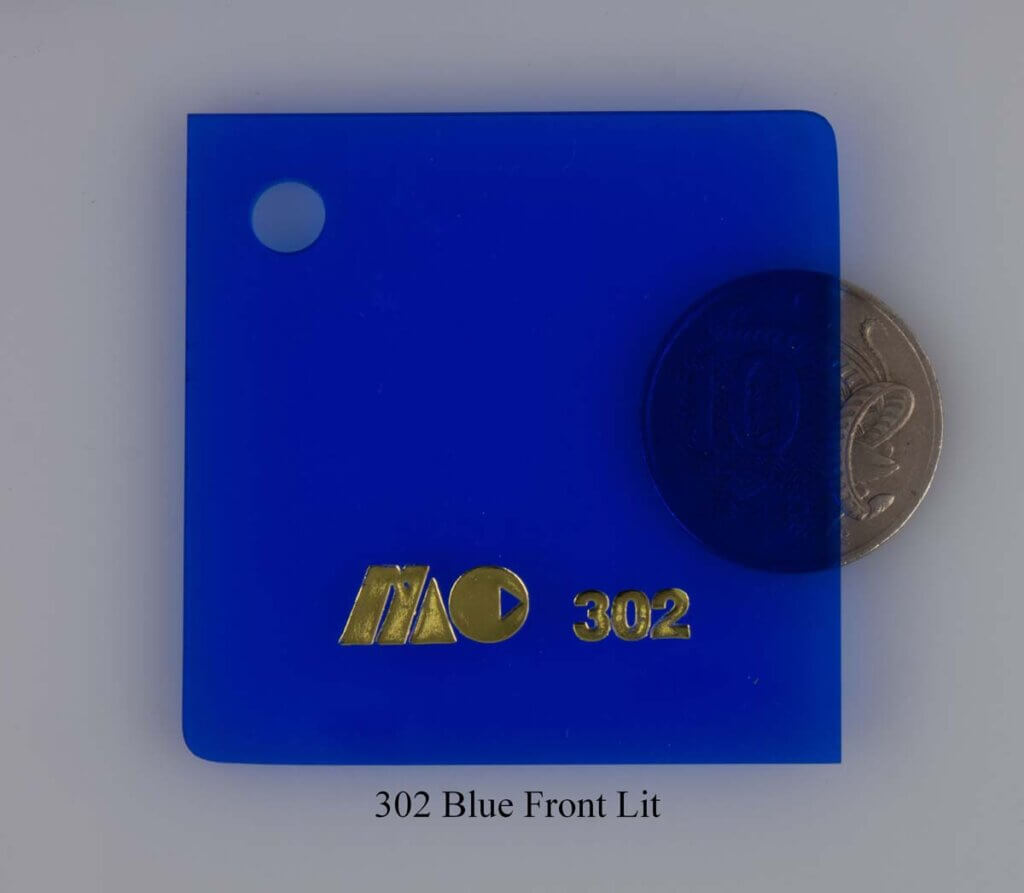 302 Blue Front Lit