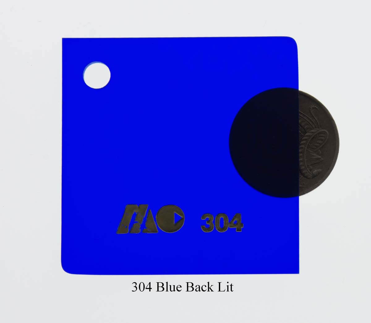 304 Blue Back Lit