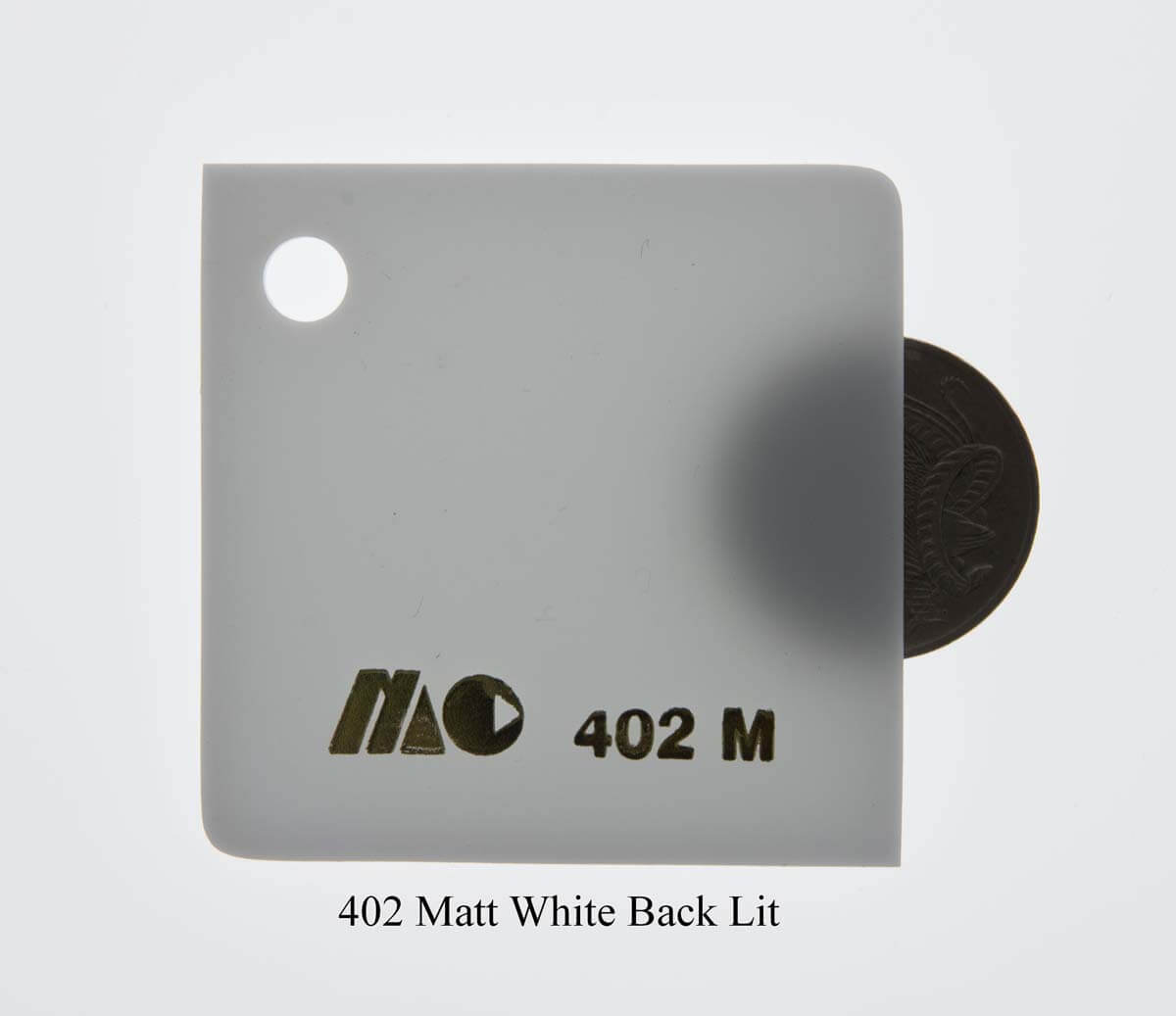 402 Matt White Back Lit