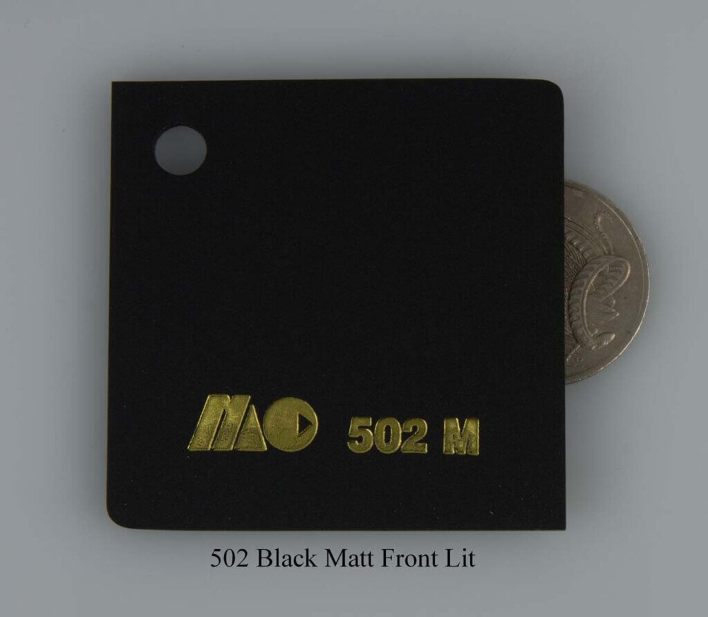 502M Black Matt Front Lit