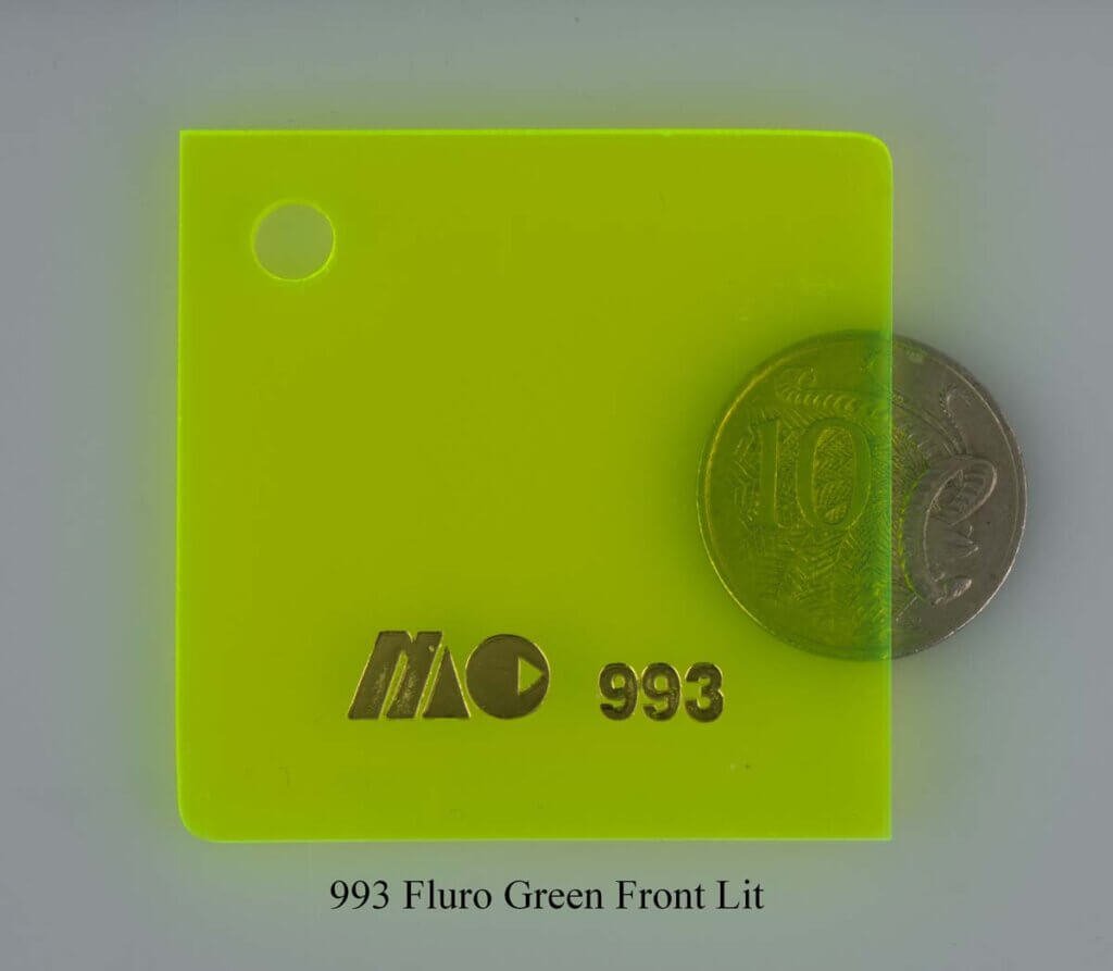 993 Fluro Green Front Lit