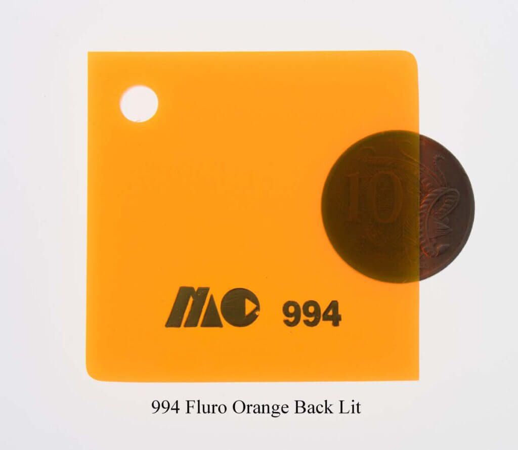 994 Fluro Orange Back Lit