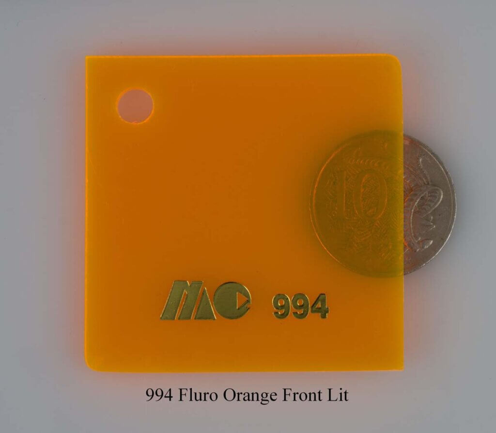 994 Fluro Orange Front Lit