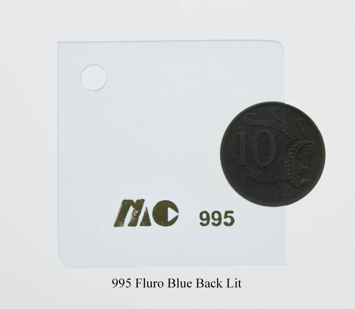 995 Fluro Blue Back Lit