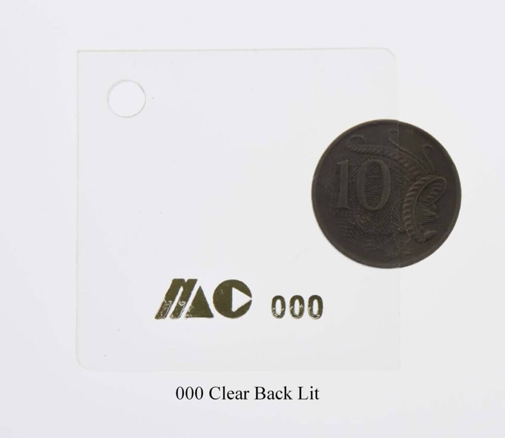 000 Clear Back Lit