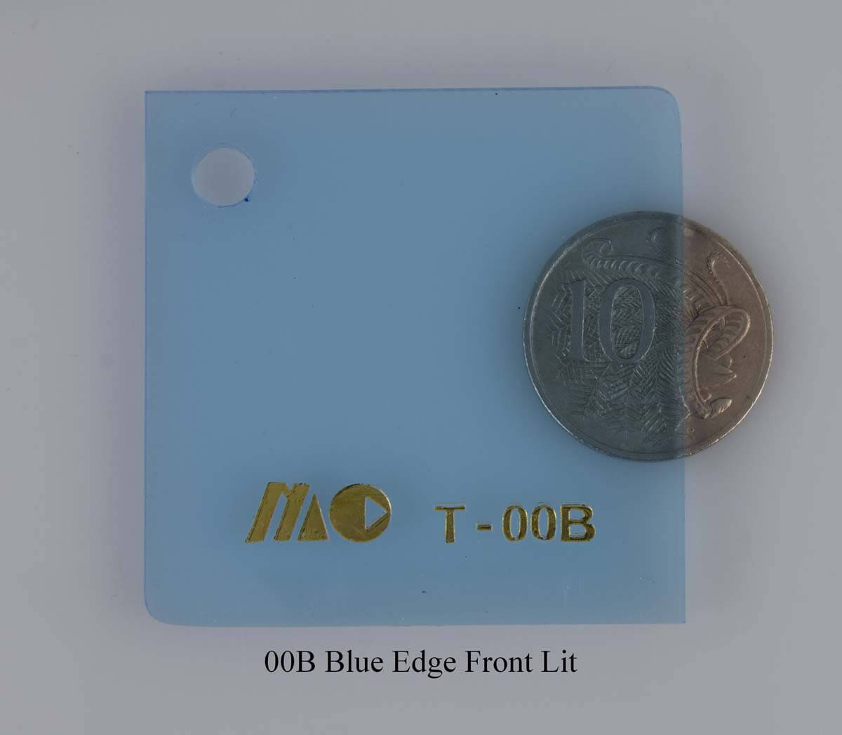 00B Blue Edge Front Lit
