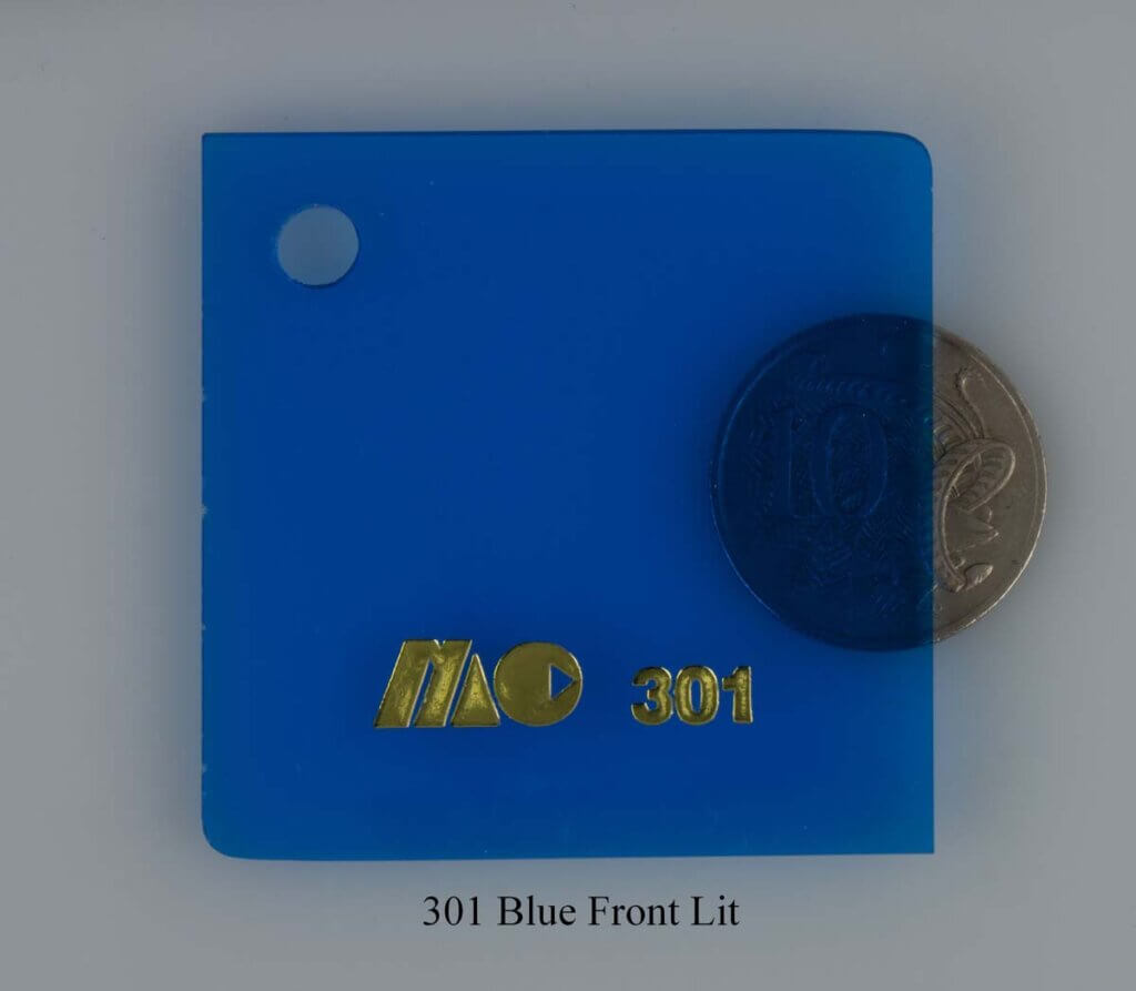 301 Blue Front Lit