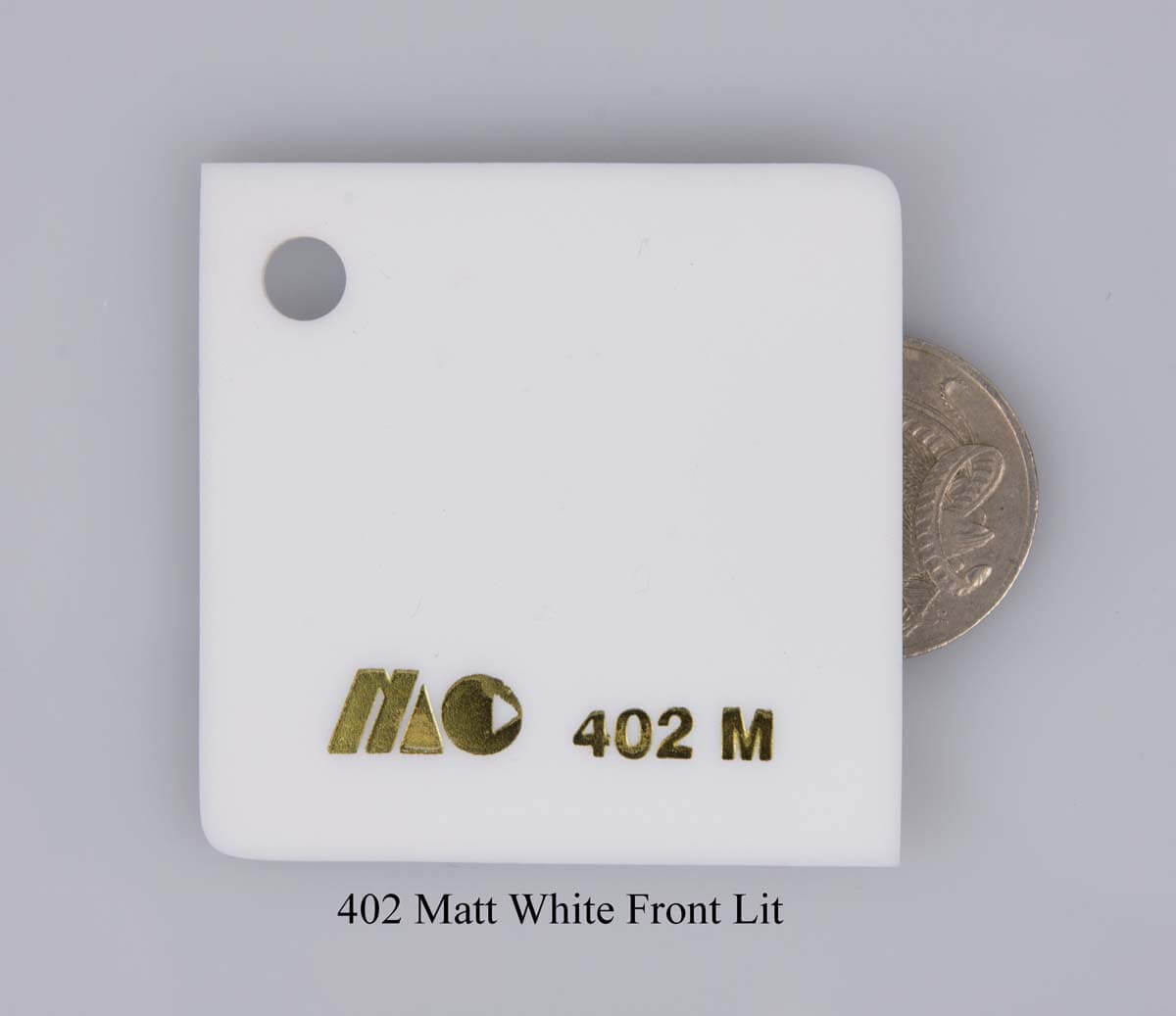 402 Matt White Front Lit