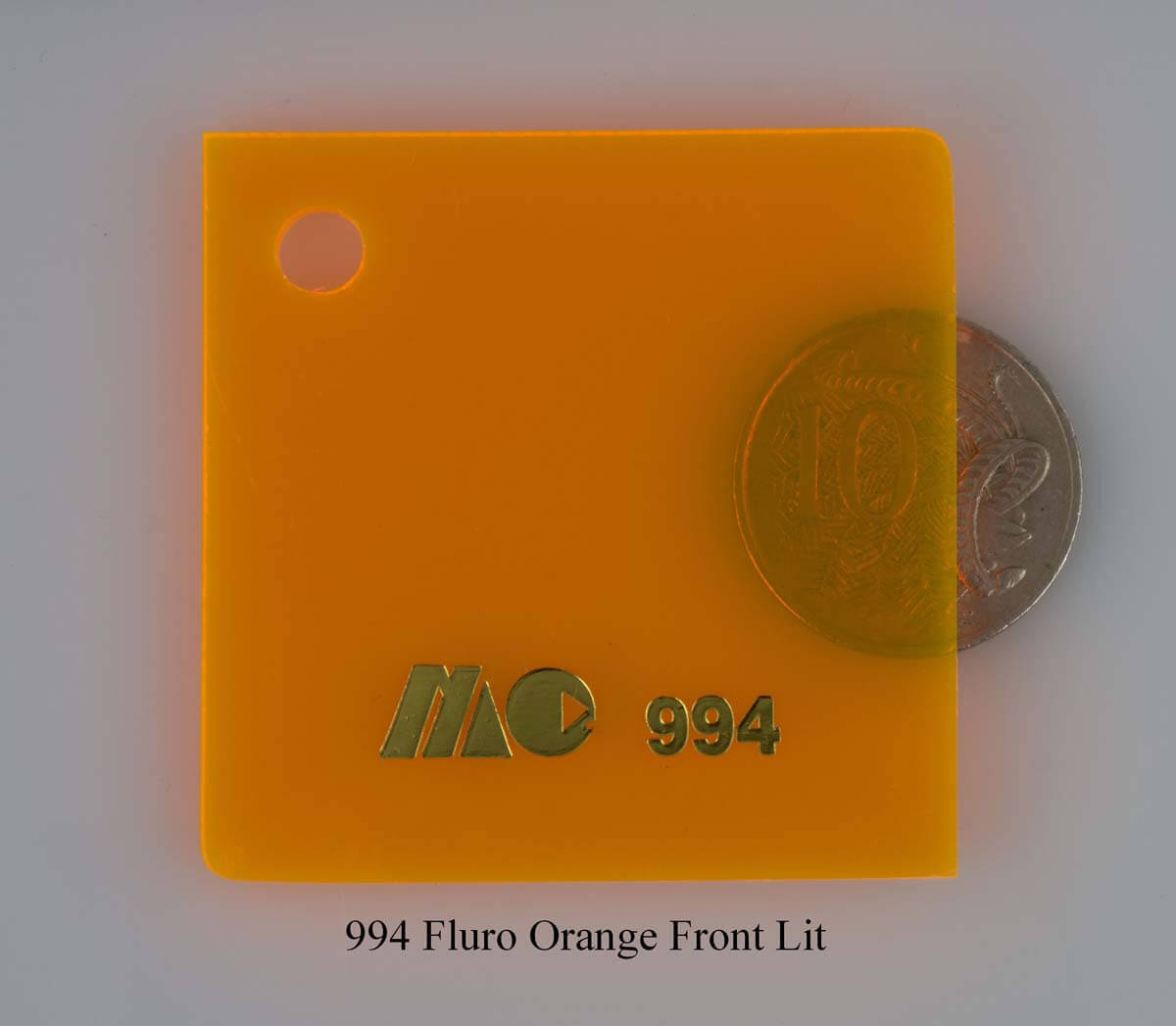 994 Fluro Orange Front Lit