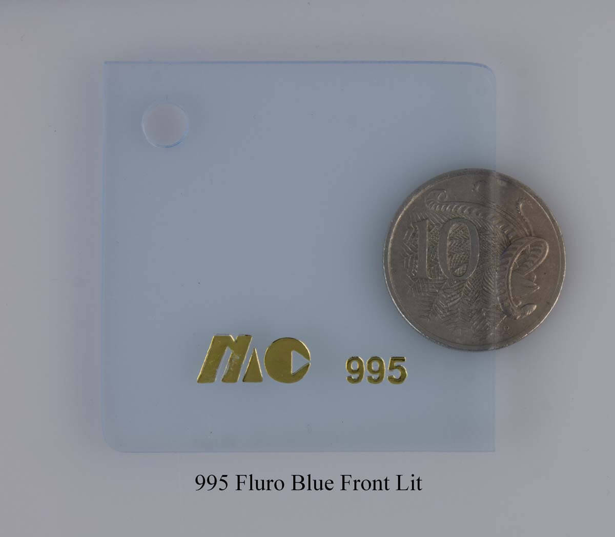 995 Fluro Blue Front Lit